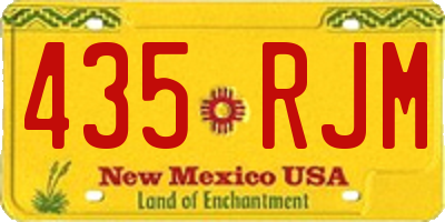 NM license plate 435RJM