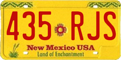 NM license plate 435RJS