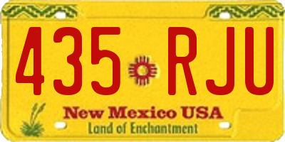 NM license plate 435RJU