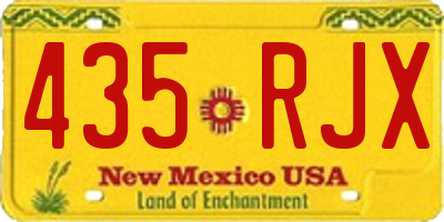 NM license plate 435RJX