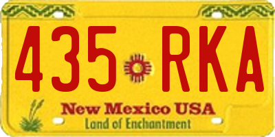 NM license plate 435RKA
