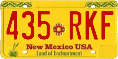 NM license plate 435RKF