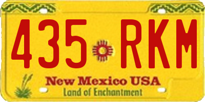 NM license plate 435RKM
