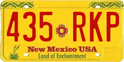 NM license plate 435RKP
