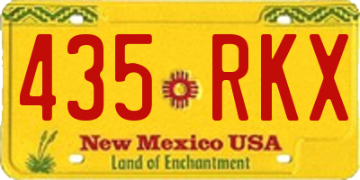 NM license plate 435RKX