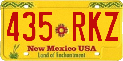 NM license plate 435RKZ