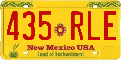 NM license plate 435RLE