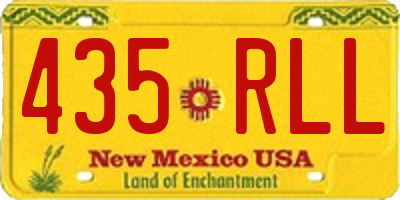 NM license plate 435RLL