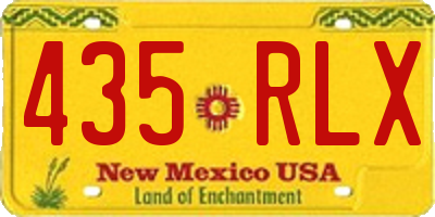 NM license plate 435RLX