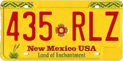NM license plate 435RLZ