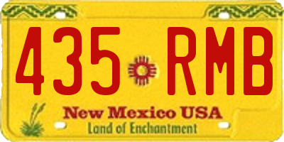 NM license plate 435RMB
