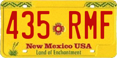 NM license plate 435RMF