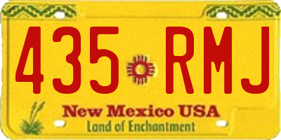 NM license plate 435RMJ