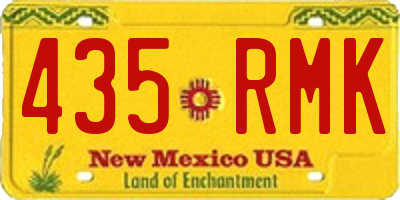 NM license plate 435RMK