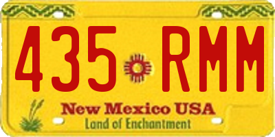NM license plate 435RMM