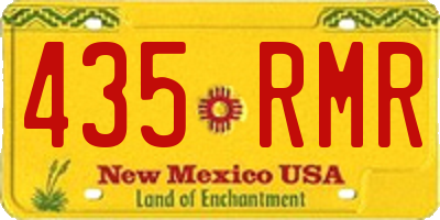 NM license plate 435RMR