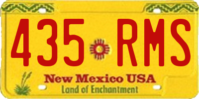 NM license plate 435RMS