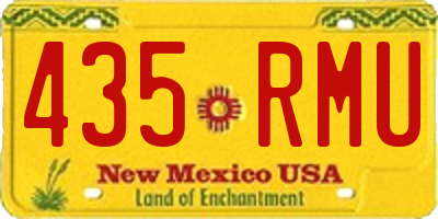 NM license plate 435RMU