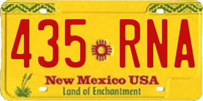 NM license plate 435RNA
