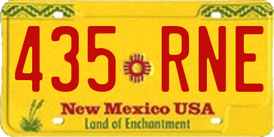 NM license plate 435RNE