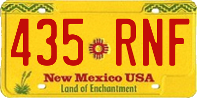 NM license plate 435RNF