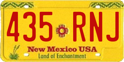 NM license plate 435RNJ