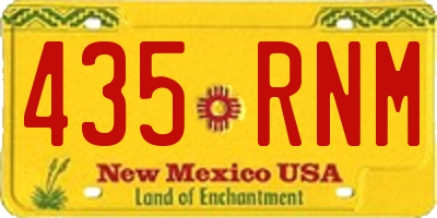 NM license plate 435RNM
