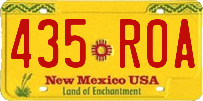 NM license plate 435ROA