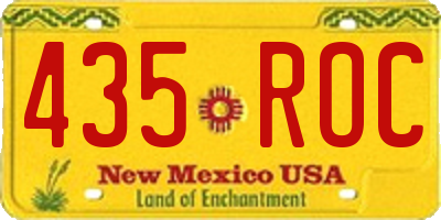 NM license plate 435ROC