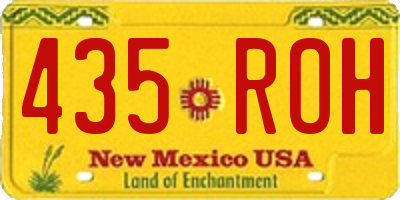 NM license plate 435ROH