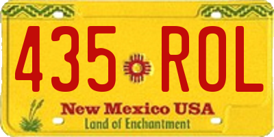 NM license plate 435ROL