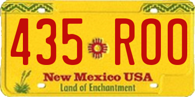 NM license plate 435ROO