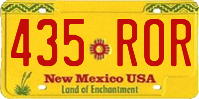 NM license plate 435ROR