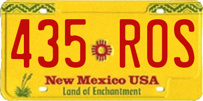 NM license plate 435ROS
