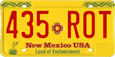 NM license plate 435ROT