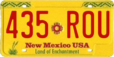 NM license plate 435ROU
