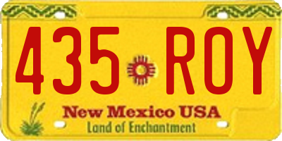 NM license plate 435ROY