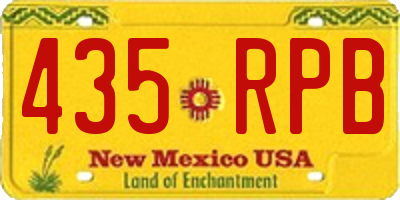 NM license plate 435RPB