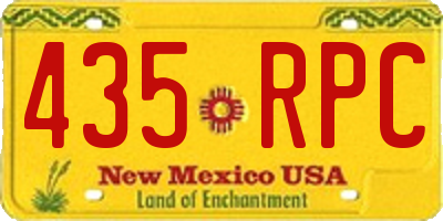 NM license plate 435RPC