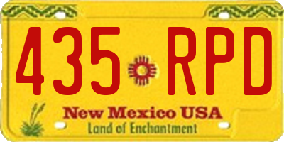 NM license plate 435RPD