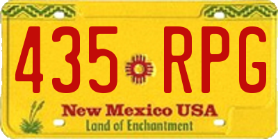 NM license plate 435RPG