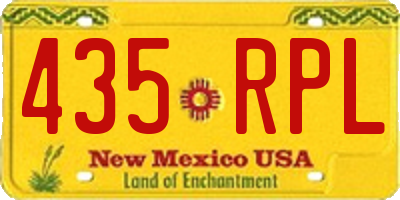 NM license plate 435RPL