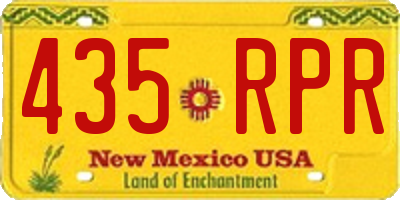 NM license plate 435RPR