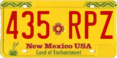 NM license plate 435RPZ