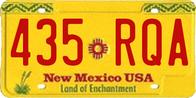NM license plate 435RQA