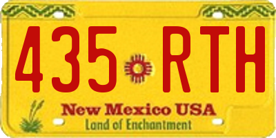 NM license plate 435RTH