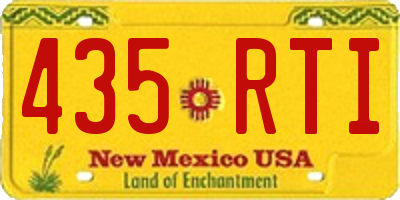 NM license plate 435RTI