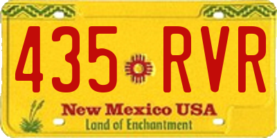 NM license plate 435RVR