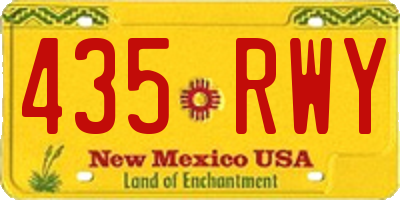 NM license plate 435RWY