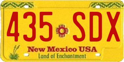 NM license plate 435SDX